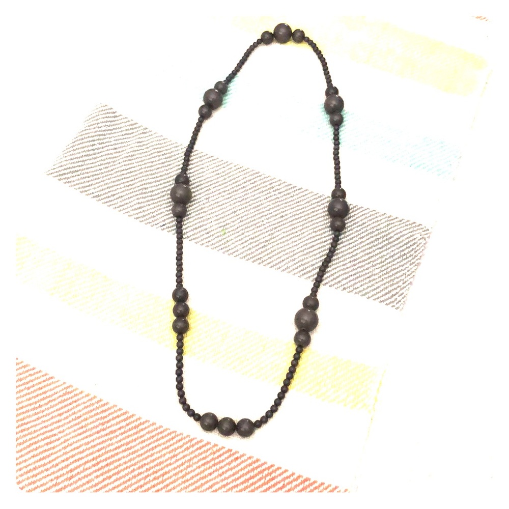 Long grey necklace